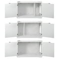 thumbnail image 6 of ZENY Double Door Hidden Cat Litter Box Enclosure Storage Cabinet MDF Frame Cat House, White, 6 of 10