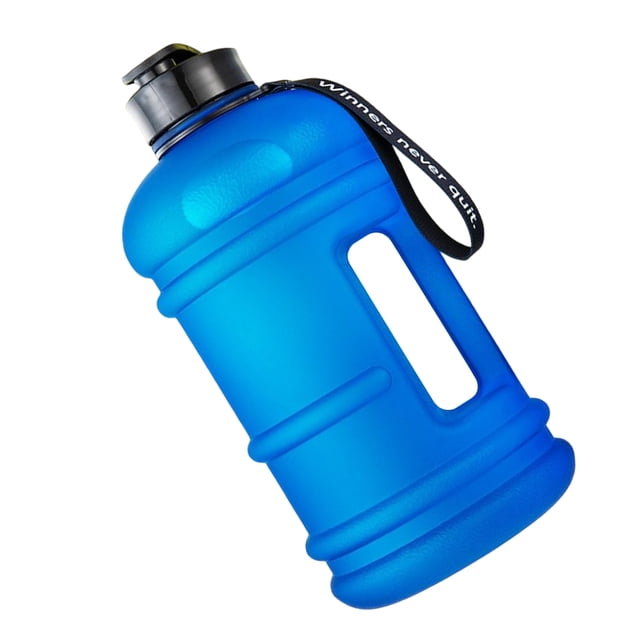 Sonducket Coctelera de botella de agua y bebida de gran capacidad negra/azul para viajes al aire libre a prueba de fugas Tritan Picnic al aire Gimnasios en casa Azul