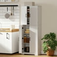 thumbnail image 2 of HOMCOM Armoire de Garde-Manger, Armoire de Rangement 64 Pouces avec Tablettes Ajustables, Blanc, 2 of 10