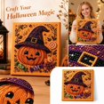 thumbnail image 6 of Halloween Pearl Diamond Art Kit, Pumpkin Ghost DIY Painting Set, 8x8 Inch Wall Decor Craft, Seasonal Home Gift, 6 of 7