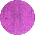 thumbnail image 1 of Ahgly Company Indoor Round Oriental Pink Industrial Area Rugs, 5' Round, 1 of 4