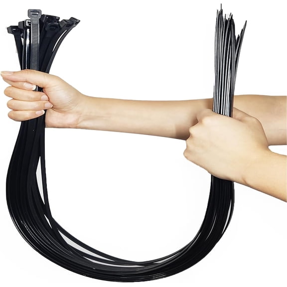 BDKWID-20 Pcs 36 Inch Heavy Duty Zip Ties, Nylon Extra Long Black Cable Ties, 0.35"Width with 200 LBS Tensile Strength, Large Zip Ties Thick Wire Ties Cable Ties for Outdoor & Indoor,Fences,Awnings