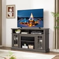 thumbnail image 3 of TV Stand for Living Room - Entertainment Center with Storage - Fits 65 Inch TV - Traditional American country style TV Cabinet - Media Console - TV Table (Dark Walnut), 3 of 7