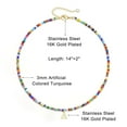 thumbnail image 2 of IEFSHINY Colorful Beaded Initial Necklaces for Women, Handmade Beads Choker Necklace Bohemian Initial Necklaces Jewelry, 2 of 6