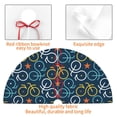 thumbnail image 4 of Lsque Bicycle Colorful Print Christmas Tree Skirt, Tree Skirt with Ties or Velcro, Perfect for Holiday Decorations, Halloween, and New Year-48", 4 of 7