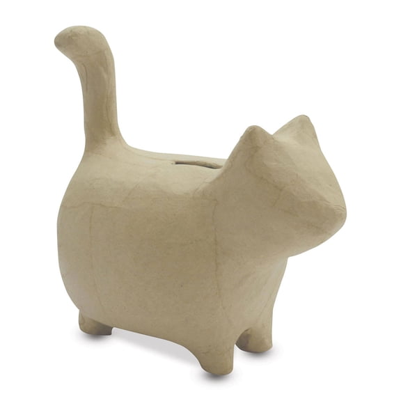 DecoPatch Paper Mache Money Bank - Cat