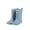 Light Blue, variant on Gelikeya Boys Rain Boots Waterproof Outerwear Rain Boot Little Girl School Shoes Work Boots (Rainwear, Brown, 18-24 Months)