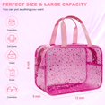thumbnail image 2 of Bolsa de maquillaje Junesters con forma de estrella negra transparente, tamaño grande, PVC, 30 x 13 x 20 cm, 2 of 6