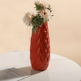thumbnail image 1 of Fiudx Jarrón Decorativo de Plástico, Imitación Esmaltado, Elegante Decoración para El Hogar, Maceta Versátil, Ideal para Mueble de Tv, Arreglo Floral Seco, Sala de Estar Moderna, Tamaño 30 X 9,5 Cm., 1 of 6