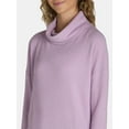 thumbnail image 4 of Time and Tru Women's Cowl Neck Waffle Knit Tunic, Size S-XXXL, 4 of 5