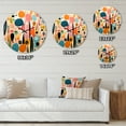 thumbnail image 4 of Designart "Playful Patterns Mid Century Pink Delight II" Mid-century Oversized Wall Clock, 4 of 5