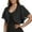 Black, variant on BODOAO Women's Cardigan Bolero Shrug Ruffle Short Sleeve Open Front Loose Sheer Jackets for Tops European and American New Ladies Chiffon Sleeve Short Sleeve Cardigan Beige M