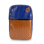 Skunk Backpack Urban - Smell Proof - Weather Resistant - NOW WITH COMBO LOCK (Blue/Brown Leather)