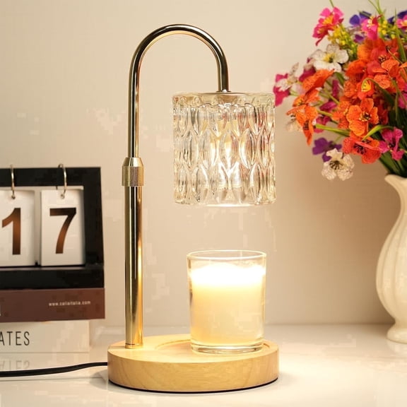 HAIDOLIANG Clear Candle Warmer Lamp with Timer and Dimmable, Height and Brightness Adjustable, Gifts for Women Mom