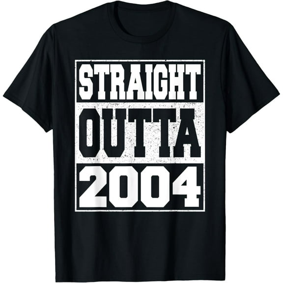 Straight Outta 2004 19th Birthday Gifts Boys & Girls Vintage T-Shirt mens t shirt,black,women,funny,misfits,men,journey