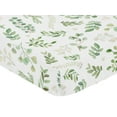 thumbnail image 5 of Sweet Jojo Designs Botanical Green and White Fitted Crib Sheet, 5 of 6