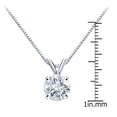thumbnail image 3 of 14K White Gold Round 4-Prong Solitaire Moissanite Pendant Necklace (1 3/4ct TGW, 8mm, O.White) 16 to 18-inch by Diamond Wish, 3 of 4