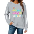 thumbnail image 6 of Trikvn Volleyball Graphic Sweatshirts for Women Casual Crewneck Long Sleeve Pullovers Fall Sports Fan Tops Letter Print Comfortable Activewear, 6 of 8