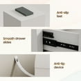 thumbnail image 4 of Heynemo 3 Drawer Dresser Set of 2, Large Nightstand with Rounded Table Corners, for Bedroom, Living Room, Entryway, White, 4 of 9