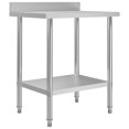 thumbnail image 1 of vidaXL Kitchen Work Table with Backsplash 80x60x93 cm Stainless Steel, 1 of 5