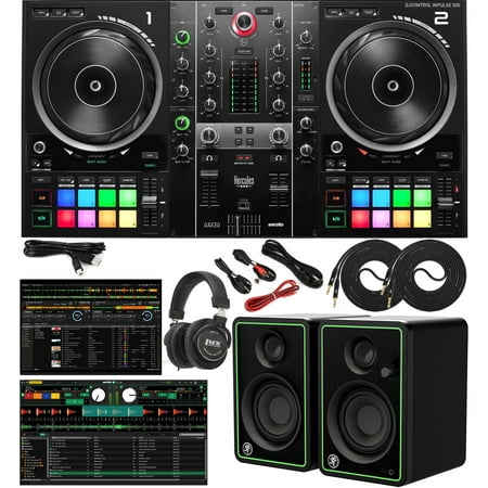 Hercules DJControl Inpulse 500 2-Channel DJ Controller with Retractable Feet, Software & Accessories
