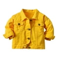 thumbnail image 5 of Hessimy Children Polar Fleece Warm Jacket Fashionable Plus Velvet Thickened Boys And Girls School Warm Jacket (Yellow,18-24 Months), 5 of 8