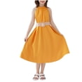 thumbnail image 4 of Économies d'Été en Liquidation! WRKEKC Robes d'Été pour Filles, Robe Décontractée pour Filles, Justaucorps Ajusté à Manches Longues et Col Rond pour Filles 9 Ans, 4 of 4