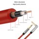 thumbnail image 4 of Cable De Instrumento Musical, Reducción De Ruido Carcasa Metálica 6.35 Cable De Guitarra Resistencia Al Desgaste Goma Suave Para Mezcladores, 4 of 8
