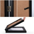 thumbnail image 3 of 5x7 Double Picture Frame Display Horizontal 5 by 7 Photo, Black Hinged Folding Frame for Tabletop Standing, 3 of 7