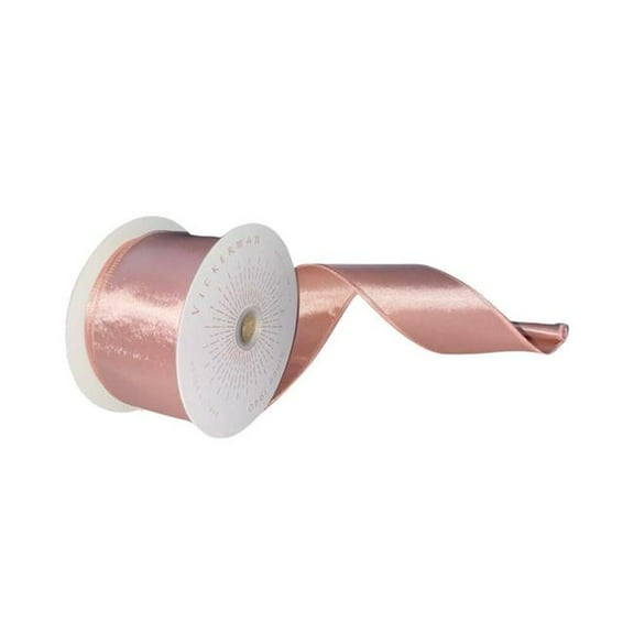 Vickerman QTX240958 2.5 in. x 10 Yards Rose Gold Satin Ribbon