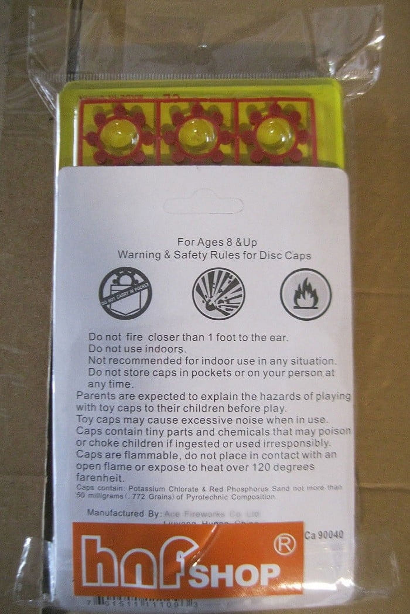 12 Cards/pk 8 Shots Ring Cap for Toy Cap Gun (864 Shots total)