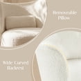 thumbnail image 3 of wow97e Boucle Accent Chair, Modern Armless Leisure Chair with Metal Legs, Upholstered Vanity Chair for Living Room Bedroom, 3 of 7