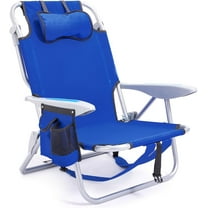 Portable Beach Chair for Adults, 4 Position Backpack Folding Camping Chairs for Outdoor, Beach Chairs with Backpack Straps,Blue…