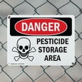 thumbnail image 5 of (2 Pack) Pesticide Storage Area OSHA Danger Sign 18 Inch X 12 Inch Plastic Sign, Weather Resistant, UV Protected for Workplace, Business, and Construction Site, Made in the USA, 5 of 8