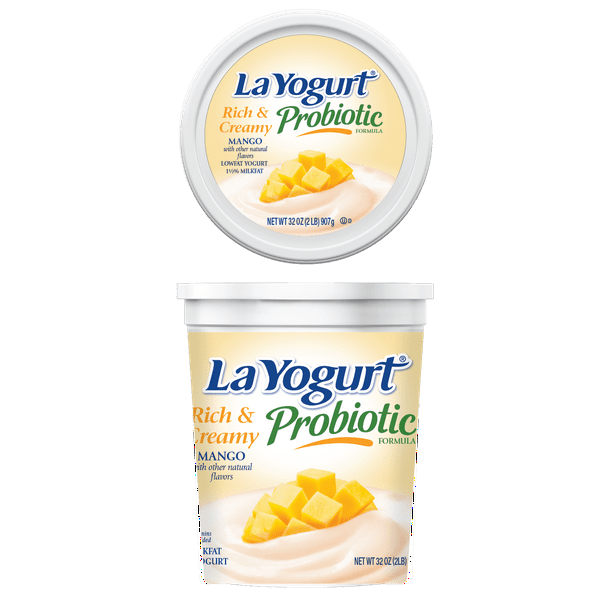 La Yogurt Probiotic Rich & Creamy Mango Blended Lowfat Yogurt, 32 oz
