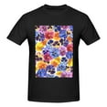thumbnail image 4 of Bingfone The Garden Tricolor Pansy Flower Men'S Loose Fit Short-Sleeve Pocket T-Shirt, 4 of 7