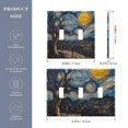 thumbnail image 2 of Yayeee Toggle Light Switch Wall Plate 3-Gang 6.37"x4.48" Decorative Outlet Cover, Swirling Starry Sky, 2 of 7