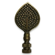 Royal Designs, Inc. Birch Leaf Lamp Finial for Lamp Shade, F-5023AB-1, Antique Brass, Single