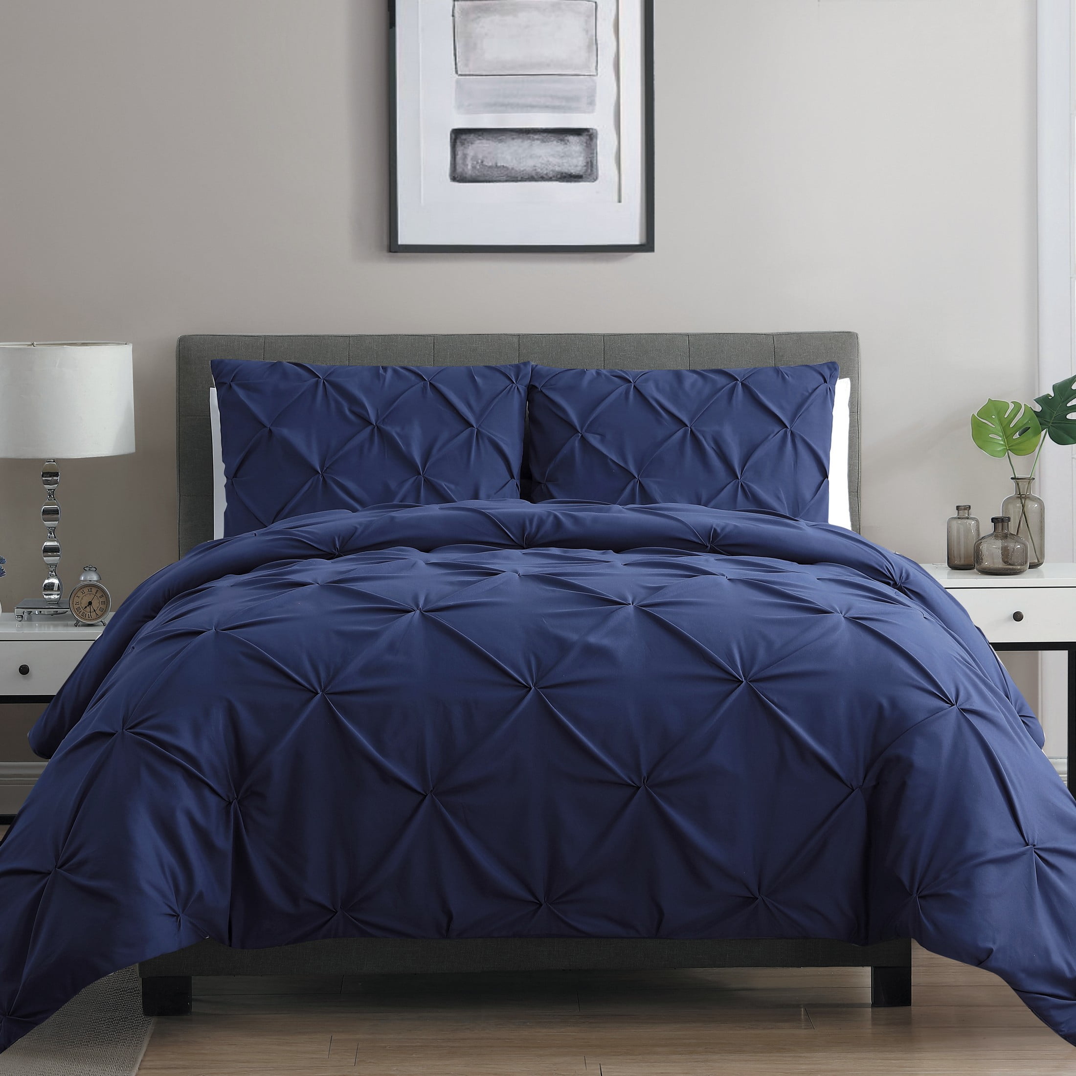 Laurent Pintucks Pattern Luxurious Modern Style Duvet Cover Sets Bedding Sets LW 
