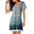 thumbnail image 2 of Sikiie Winter Rabbit Print Women's Short-sleeved Nightdress, Round Neck Pullover Nightdress Pajamas Summer Home Wear, 2 of 6