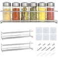 thumbnail image 1 of Metal Wall Mounted Spice Rack 2 Pcs Kitchen Shelf - Kitchen Spice Rack Easy To Install Kitchen Wall Mount Shelf, 1 of 5