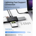 thumbnail image 2 of ZHAOCHENG Convertidor USB 3.0 a IDE y SATA 2.5 y 3.5 para Windows 10/8/7, Mac OS, Linux, PS5, Xbox X/S, incluye adaptador de 12 V, 2 of 5