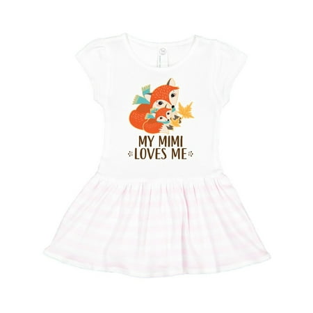 

Inktastic My Mimi Loves Me Fox Gift Gift Toddler Girl Dress