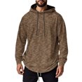 thumbnail image 2 of BiZtdJrK Men Hooded Sweatshirts Big and Tall Long Sleeve Drawstring Pullover Sweatshirt Loose Fit Casual Comfy Sweatshirts 2025 Hipster Street Sweatshirts Brown XXL, 2 of 7