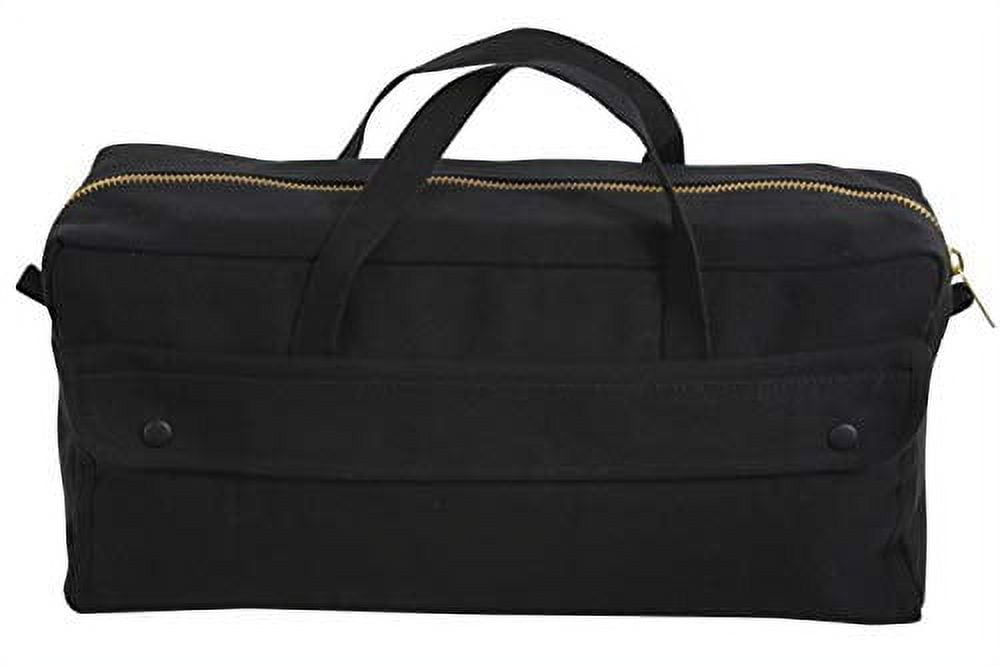 Rothco Canvas Jumbo Tool Bag With Brass Zipper, Black