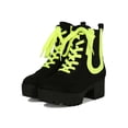 thumbnail image 5 of Women Neon Panel Lug Sole Chunky Platform Mid Calf Boot 19372, 5 of 6