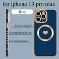 thumbnail image 2 of Magnetic Case for iPhone 13 Pro Max Case for Women Men [ Compatible with MagSafe ], Cute Love Heart Soft Back Cover Raised Full Camera Lens Protection Phone Case (6.7") - Blue, 2 of 12