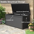 thumbnail image 4 of Bifanuo 260 Gallon Resin Deck Box with Built-in Steel Beams, Large Weatherproof and UV Resistant Indoor & Outdoor Storage Box for Patio Cushions, Pool Supplies, Patio Furniture, 4 of 6