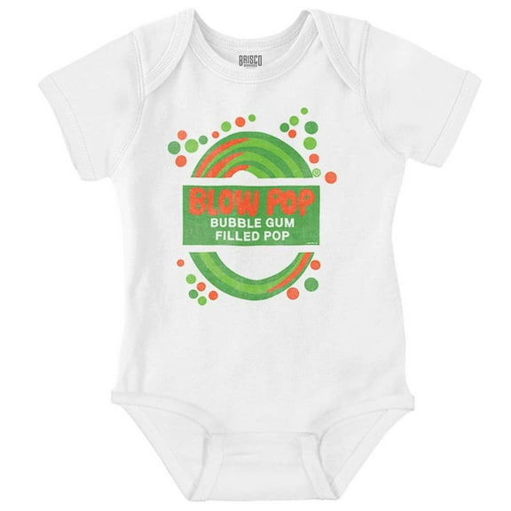 Candy Gum Blow Pop Vintage Retro Cute Romper Boys or Girls Infant Baby Brisco Brands 18M