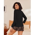 thumbnail image 4 of Ekouaer Womens Pajama Sets 2 Piece Lounge Set Casual Long Sleeve Loungewear Matching Sleepwear, 4 of 5